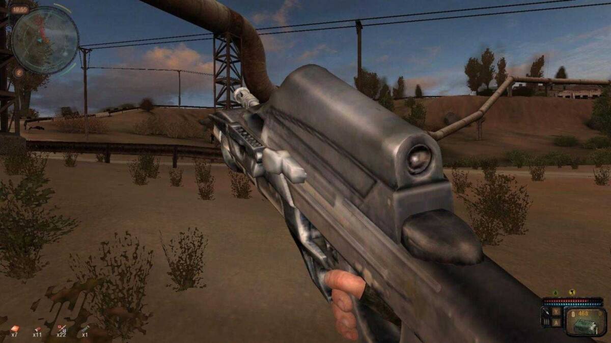 Перезаряжаемый пистолет в видеоигре на Xbox 360