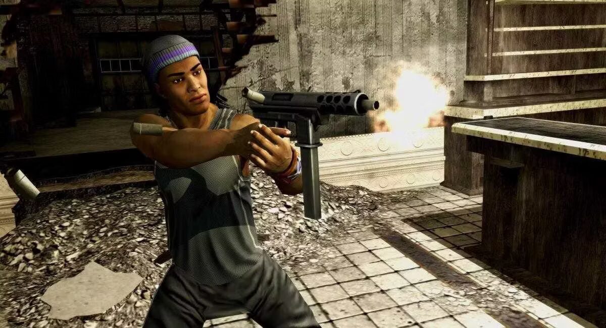 Saints Row 2 можно получить на Steam и GOG бесплатно 1 Человек с оружием в разрушенном здании