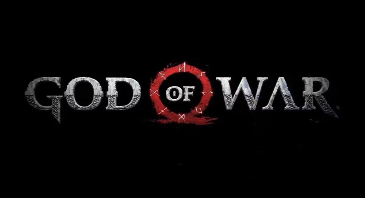 Логотип God of War на чёрном фоне