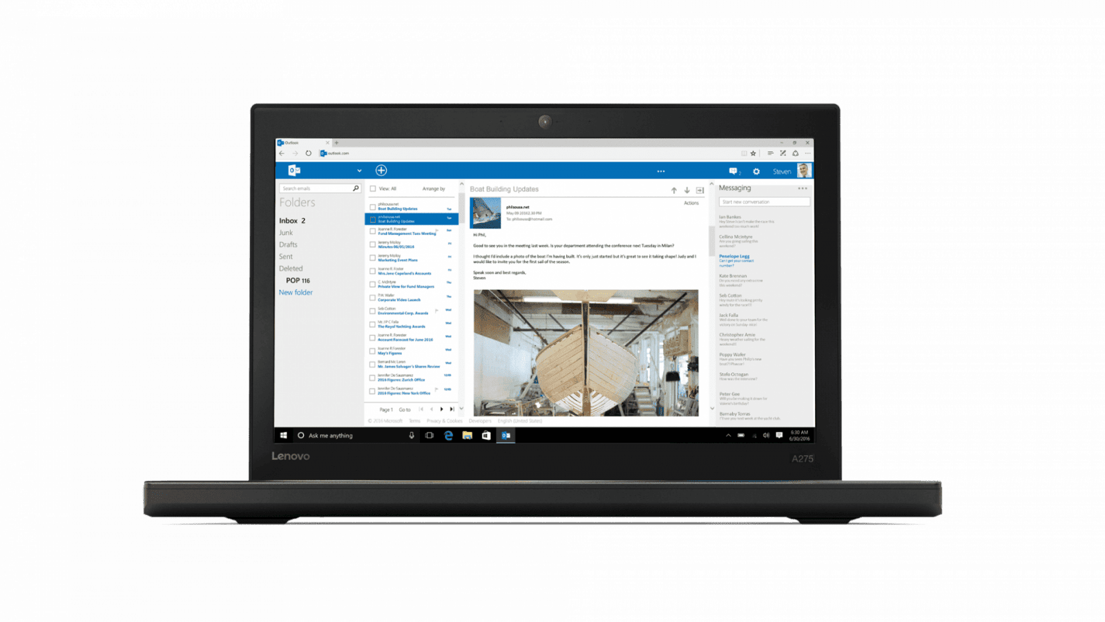 01 Thinkpad A275 Hero Shot Front forward facing Outlook