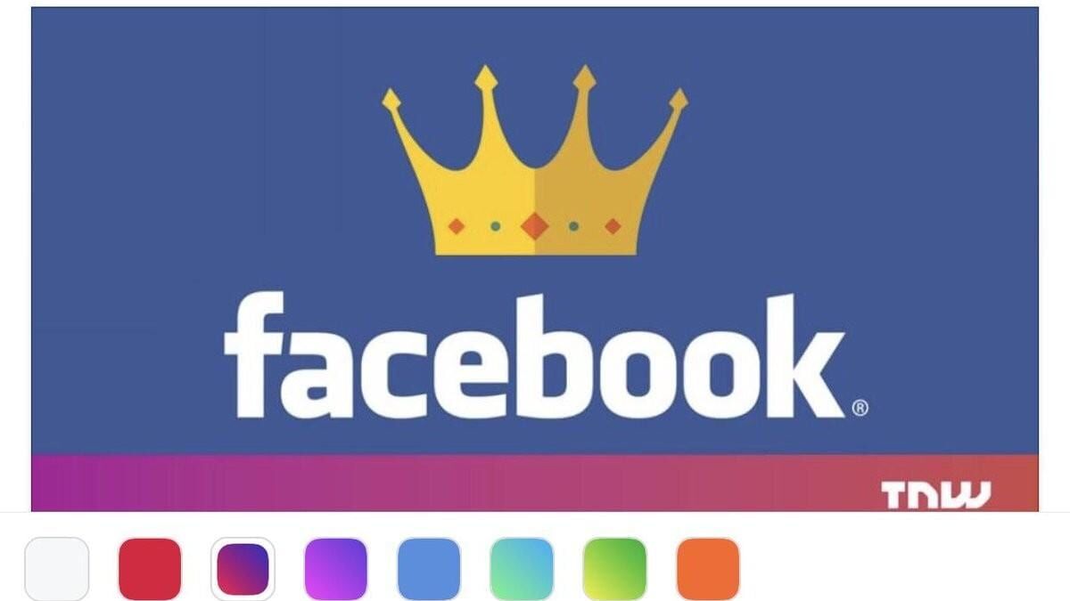 Экран комментариев Facebook с вставленной цветной рамкой