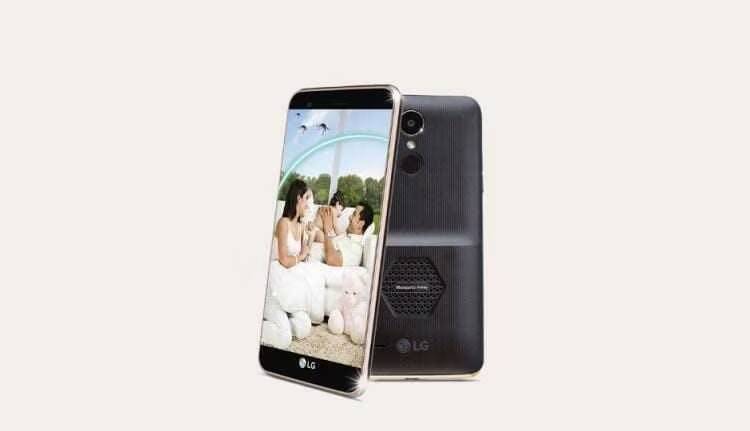 Смартфон LG с устройством отпугивателем комаров сбоку и спереди