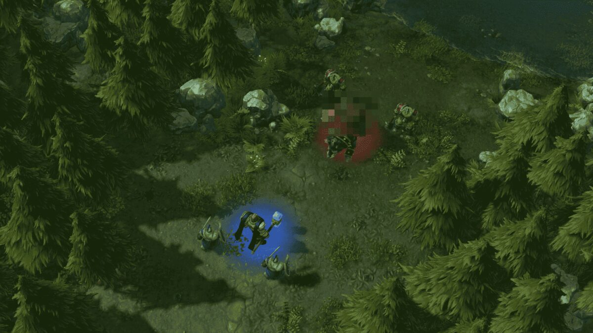 Blizzard разрабатывают мобильную онлайн-стратегию 3 Игровой экран мобильной стратегии Blizzard с деревьями и персонажами