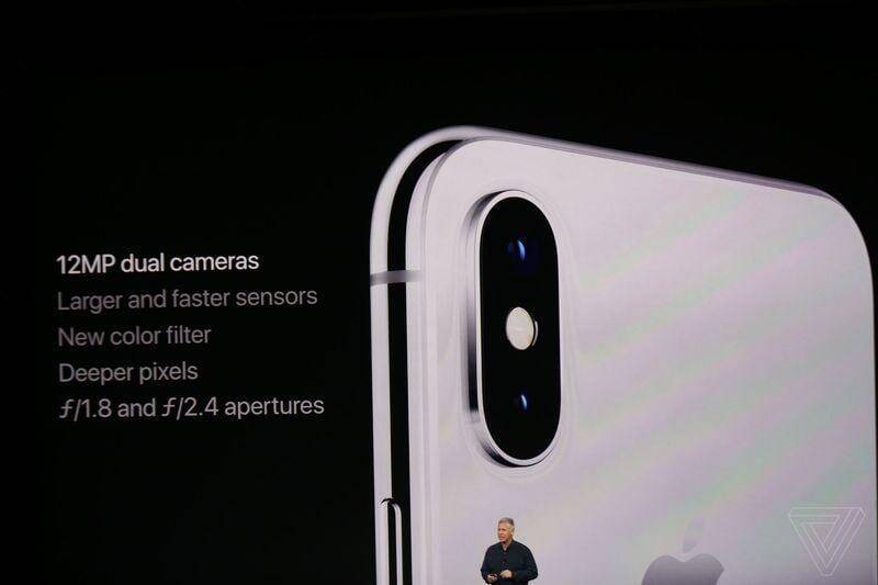 Рамка камеры iPhone X с двумя объективами и вспышкой