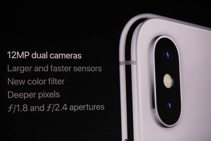 Камера iPhone X с двойными объективами и вспышкой