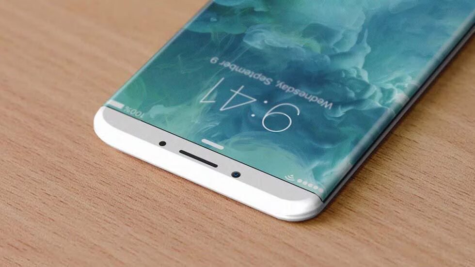 Передняя часть iPhone 8 с округлыми краями