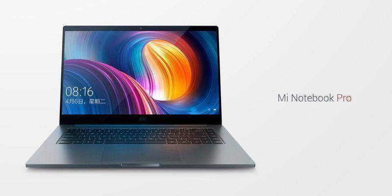 Ноутбук Xiaomi Mi Notebook Pro с ярким дисплеем и клавиатурой изогнутым углом