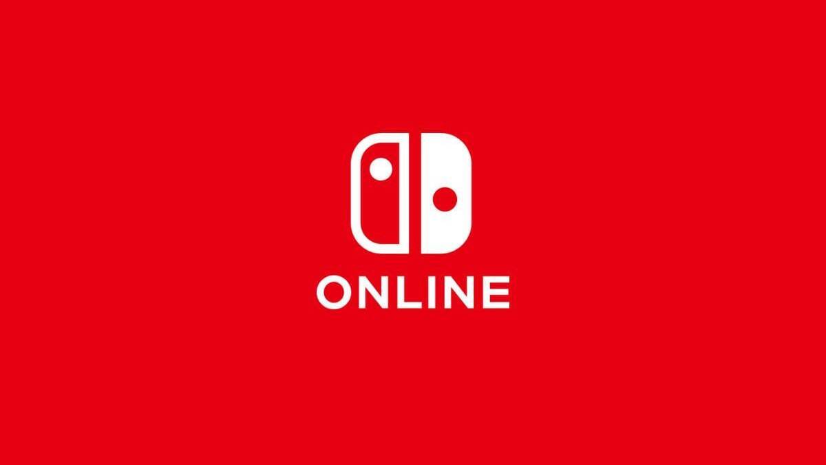 Красный фон с логотипом Nintendo Switch Online в центре