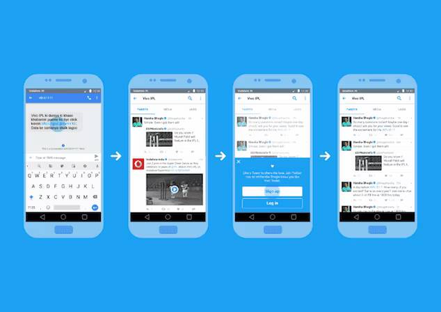 Экран смартфона с интерфейсом Twitter и клавиатурой на Android