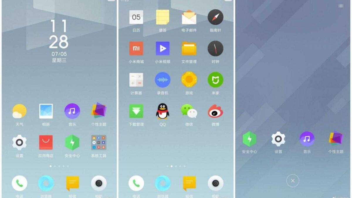 Интерфейс смартфона iPhone X с приложениями и настройками