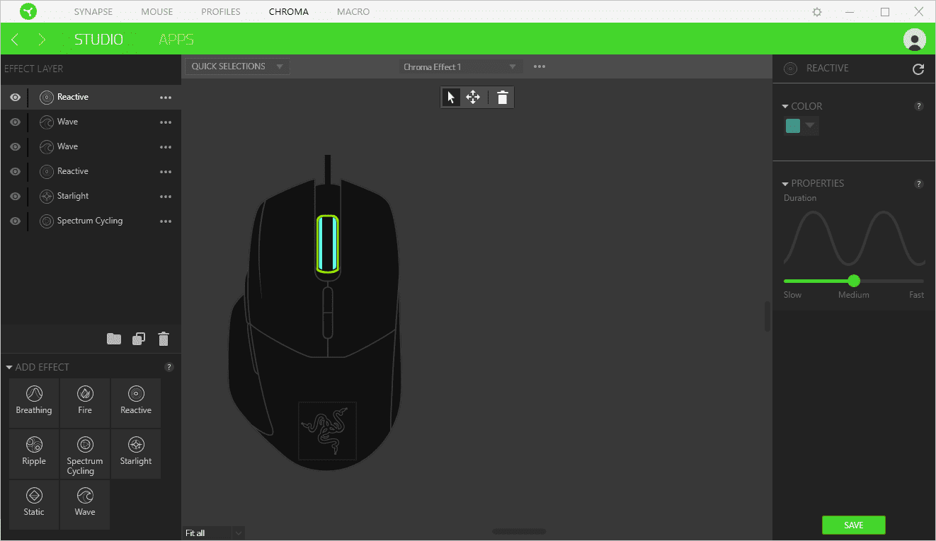 Chroma Studio в Razer Synapse 3 Chroma Studio в Razer Synapse 3
