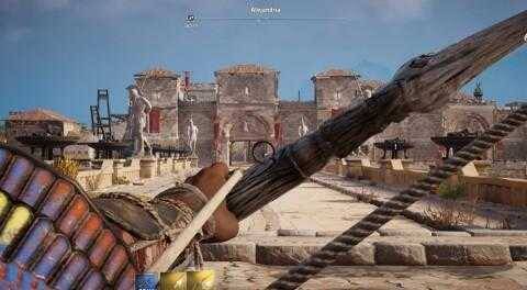Игроки Assassin’s Creed Origins недовольны новым патчем 4 Кран с длинным рукоятью в антураже разрушенного здания