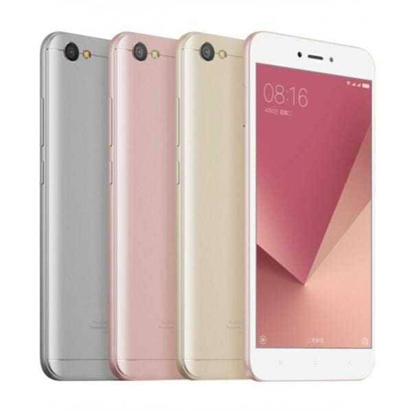 Смартфон Xiaomi Redmi Note 5A Prime задний вид серебристого, золотого и розового цветов