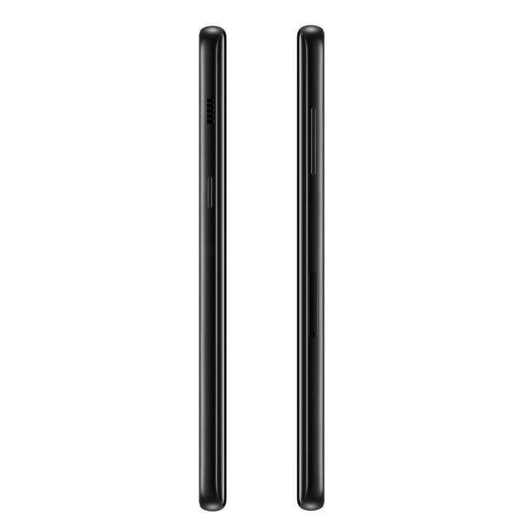 Боковой профиль смартфона Samsung A8+ с кнопками и разъемами