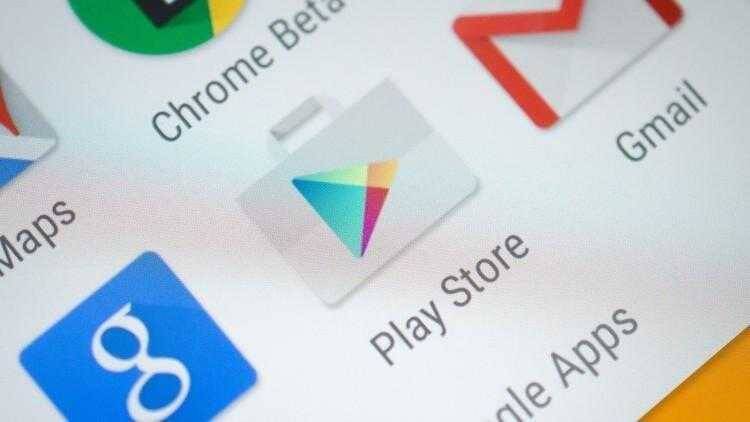 Элемент интерфейса Google Play на мобильном устройстве