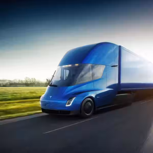 semi front 34 blue
