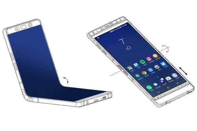 CES 2018: Samsung на закрытой встрече показала партнёрам складной смартфон 4 Складной смартфон Samsung в раскрытом и закрытом виде