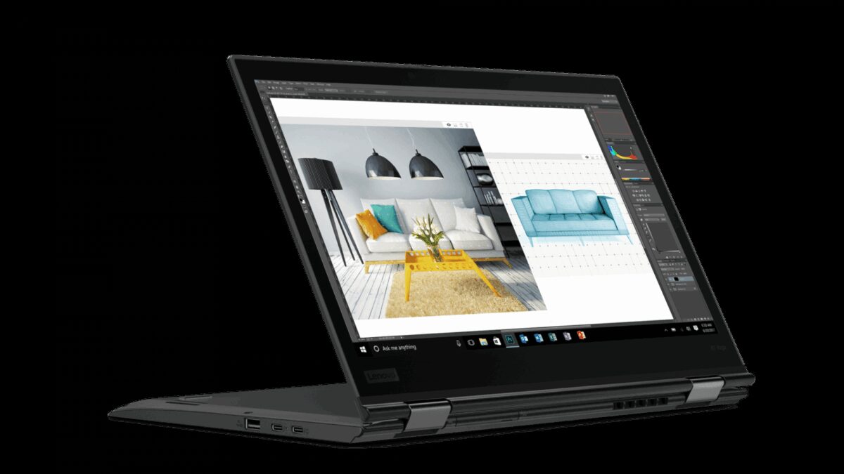 CES 2018: Lenovo показала новые ноутбуки Miix и ThinkPad 7 Ноутбук Lenovo Yoga с раскрытым экраном для дизайна