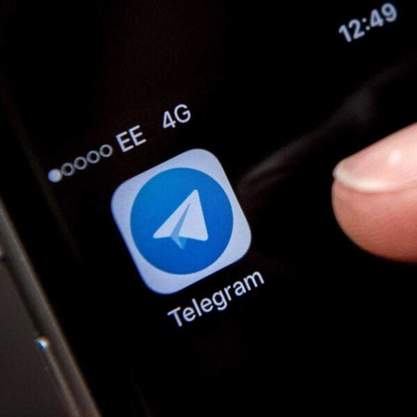 london england may 25 a close up view of the telegram messaging app is seen on a smart phone on