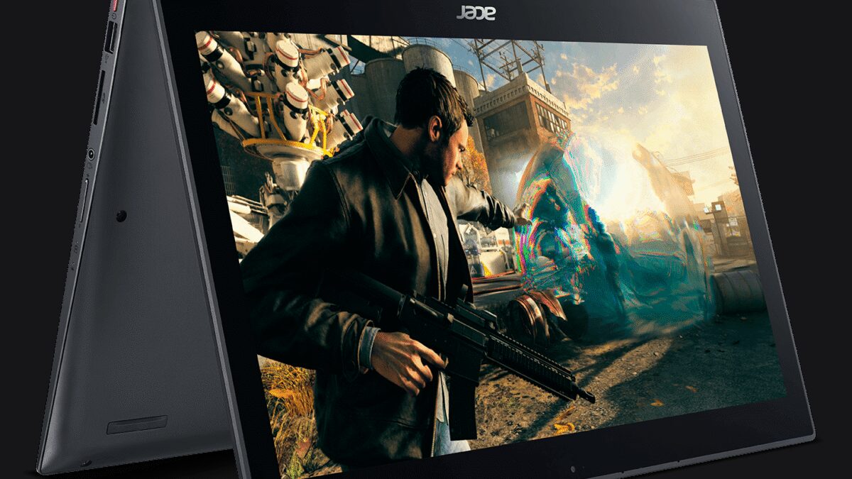 Гибкий трансформер ноутбук Acer Nitro 5 Spin в режиме планшета