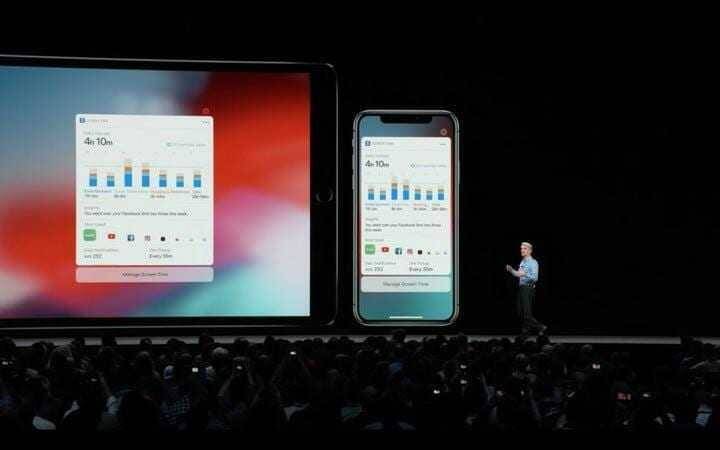 Презентация iPad и iPhone с интерфейсом iOS 12