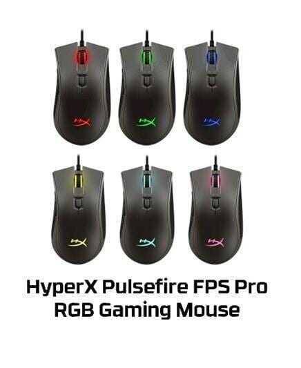 HyperX выпустил игровую мышь Pulsefire FPS Pro RGB 5 Шесть игровых мышей HyperX Pulsefire FPS Pro с RGB-подсветкой базовая панель и кабели