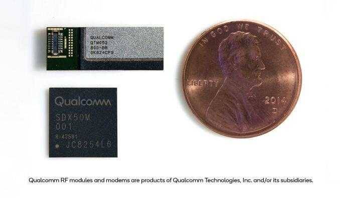 Модуль Qualcomm QTM052 и RF-модуль на фотографиях