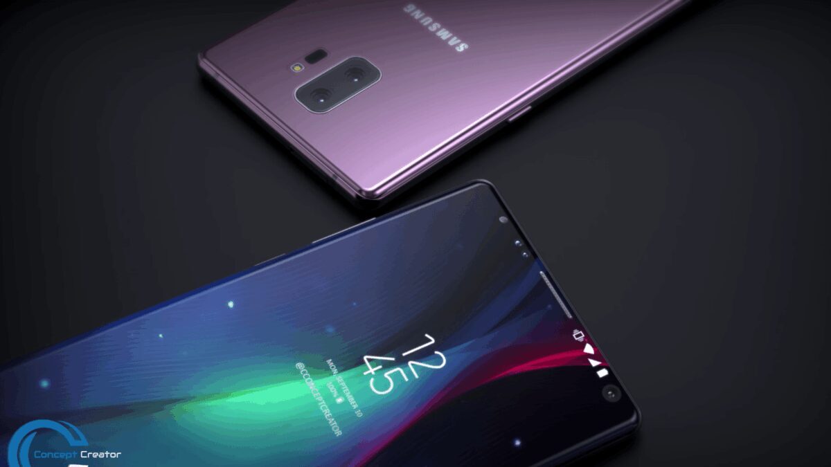 Экран Samsung Galaxy Note 9 с дисплеем и интерфейсом