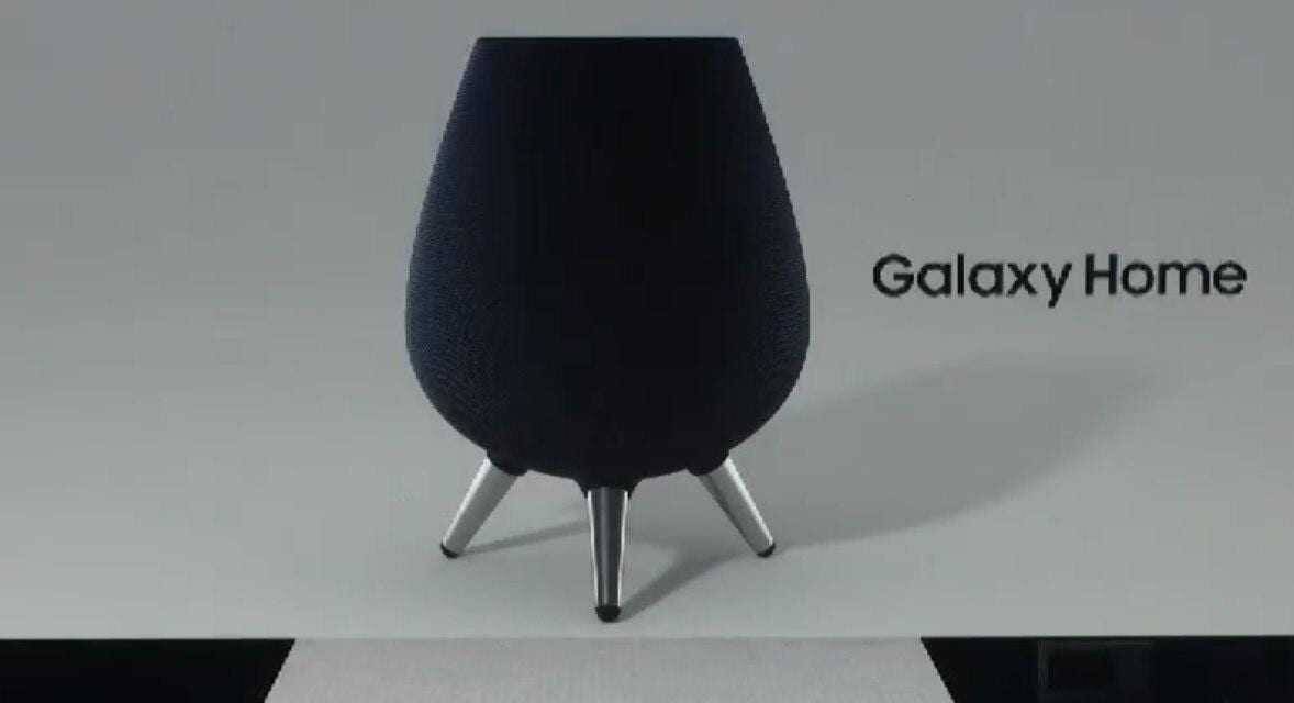 Черный беспроводной динамик Galaxy Home на ножках