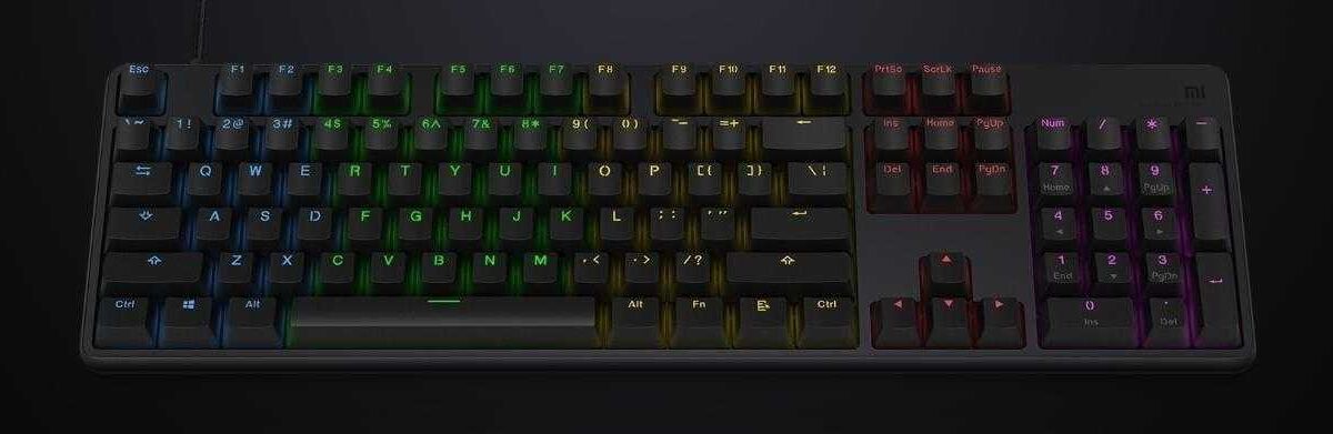 Клавиатура Xiaomi Mi Game с подсветкой клавиш на черном корпусе