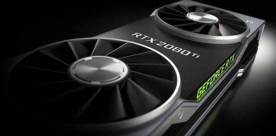 Видеокарта NVIDIA RTX 2080 Ti с двумя вентиляторами