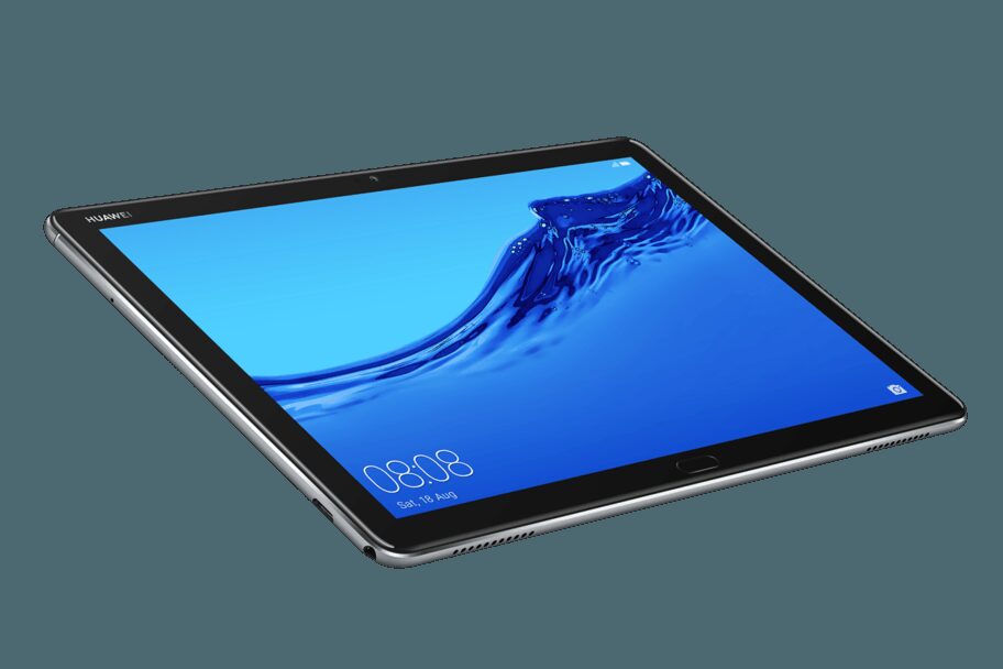 Huawei представила планшет MediaPad M5 lite 5 Планшет Huawei MediaPad M5 lite в горизонтальной ориентации с дисплеем включен