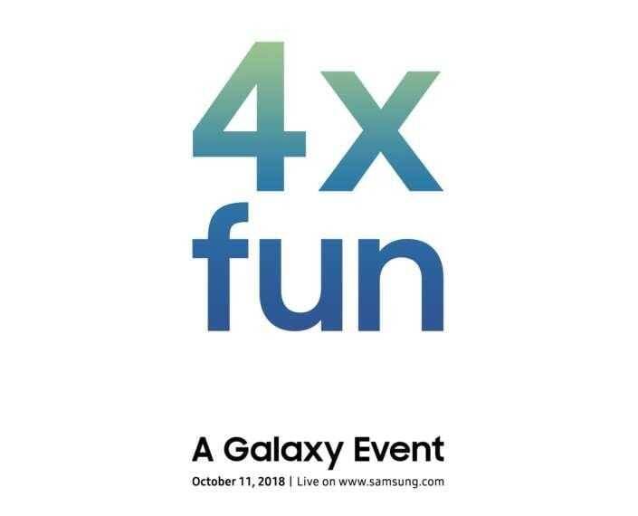 Плакат Samsung Galaxy Event с текстом 4X fun