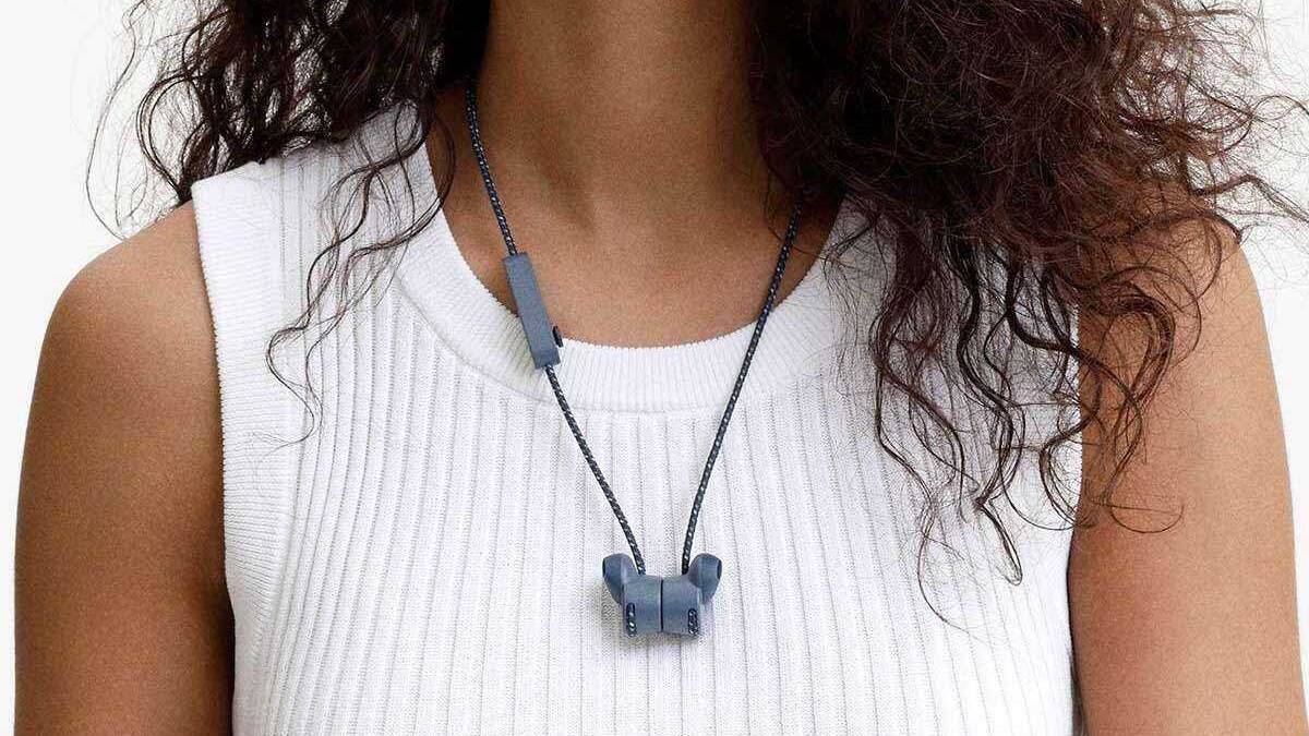 Наушники Urbanears Jakan на шее с плоским шнуром