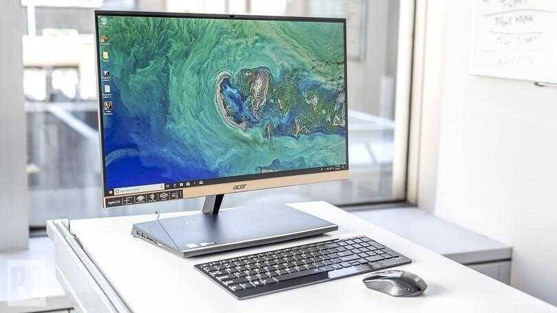 Ультратонкий моноблок Acer Aspire S24-880 на белом столе