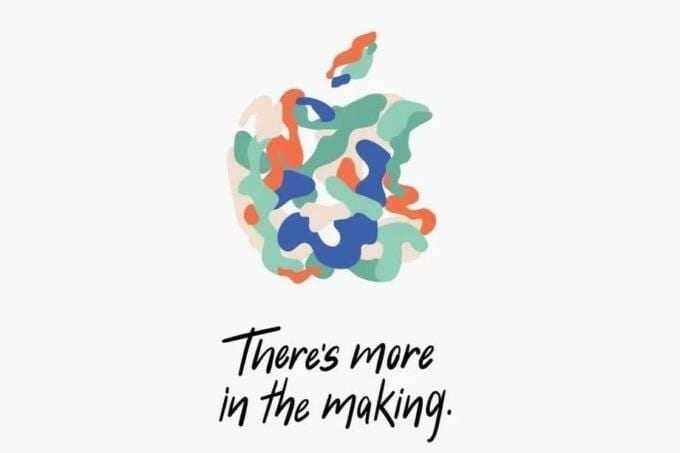Абстрактная картина в виде смеси красок и формы для презентации Apple