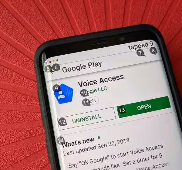 google voice access running play store listing