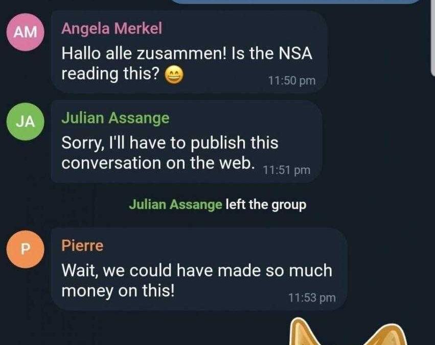 Экран чата Telegram X на Android Pie с беседой и стикером