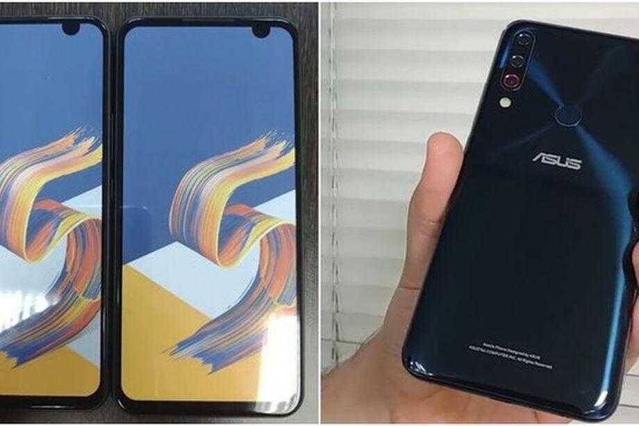 Два экрана Asus ZenFone 6 и задняя сторона смартфона