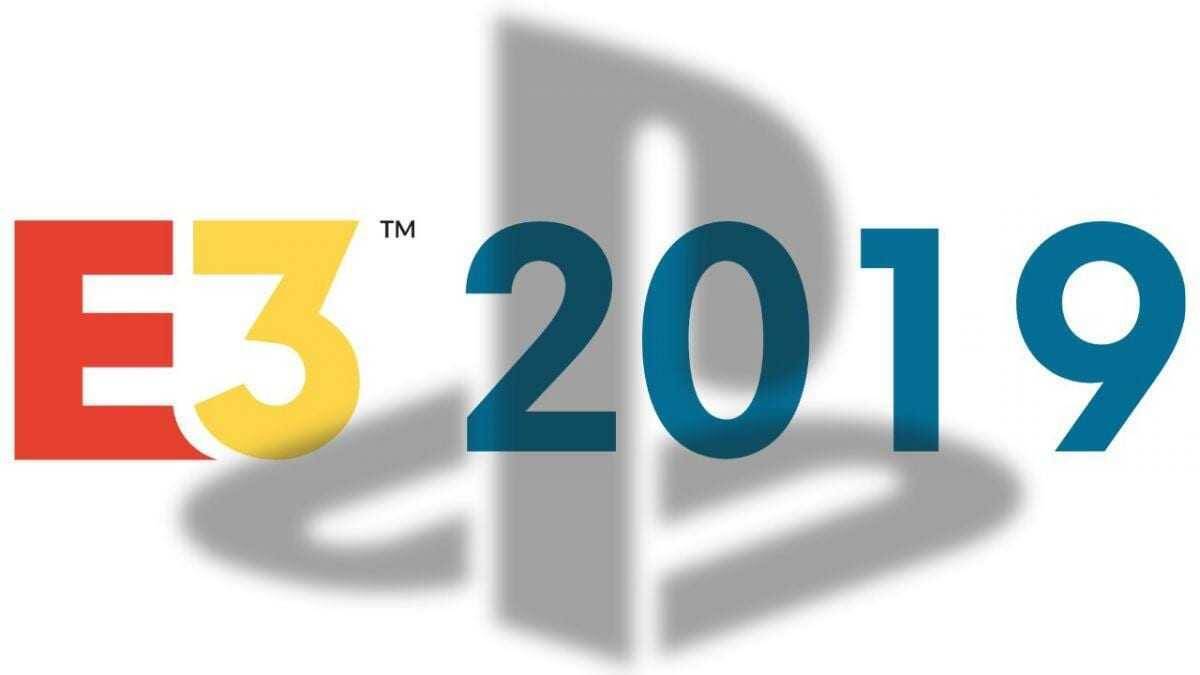 Логотип E3 2019 с теневым эффектом и брендом Sony