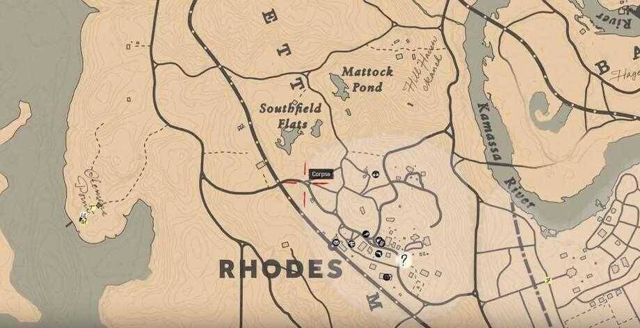 В Red Dead Redemption 2 самовоспламеняются лошади 3 Карточка с информацией о смерти на карте Red Dead Redemption 2