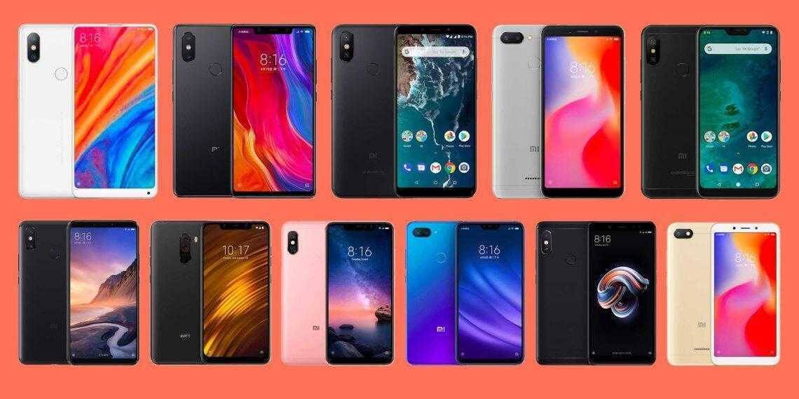 Xiaomi покупали больше всего на AliExpress Tmall во время акции 11.11 3 Коллекция смартфонов Xiaomi различных моделей спереди и сзади