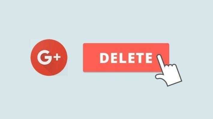 Иконка Google+ с кнопкой удаления и указателем руки