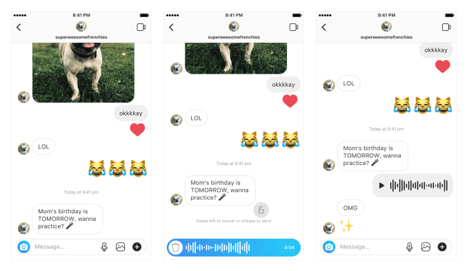 В Instagram появились голосовые сообщения 3