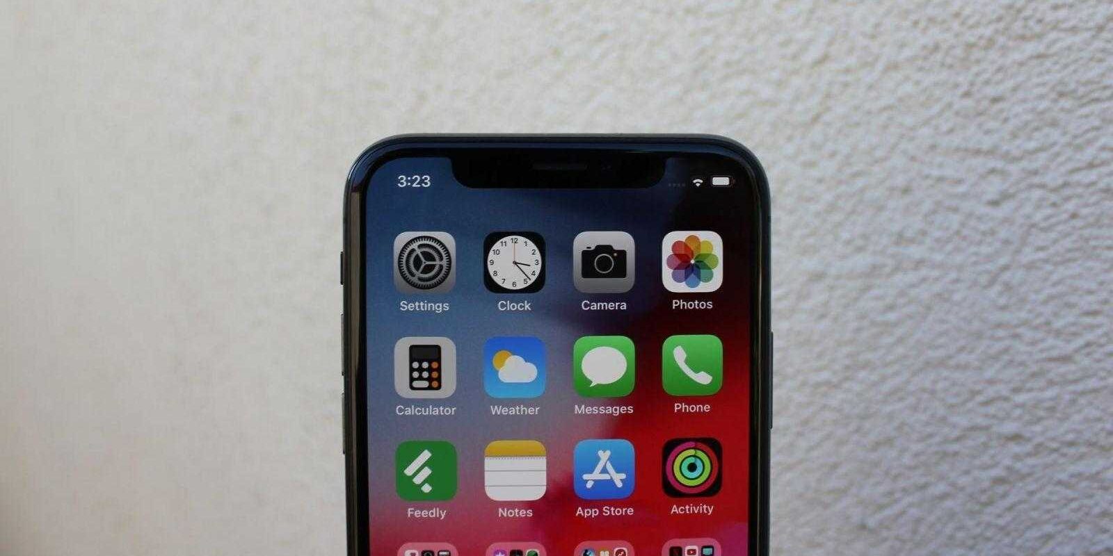 iOS 12 header