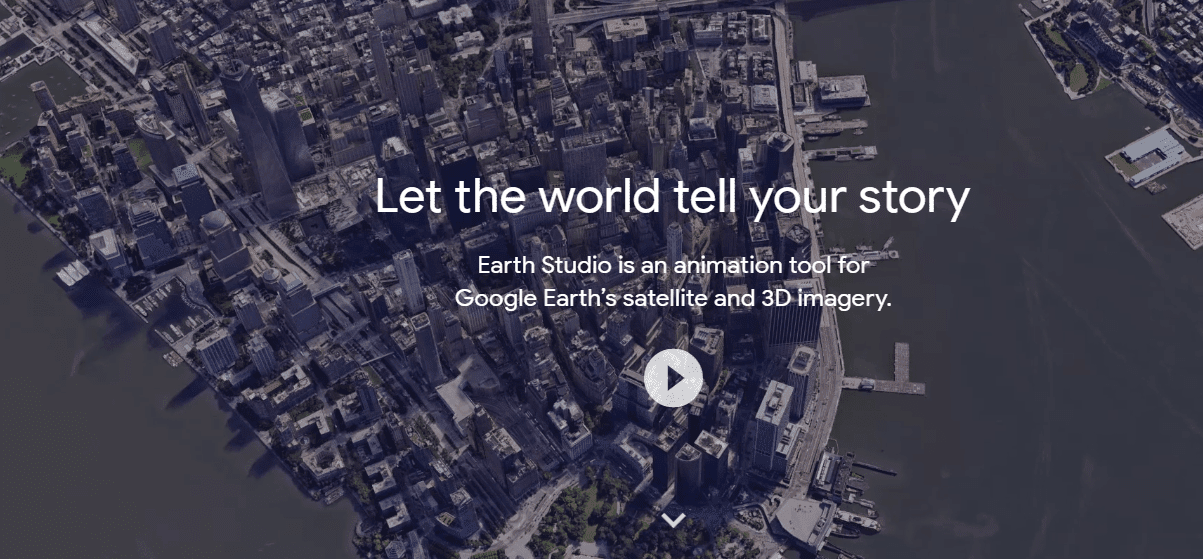 Google запустила сервис имитации аэросъемки Earth Studio 1