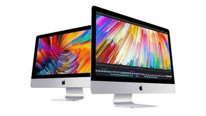 Два iMac с яркими дисплеями и тонкими рамками