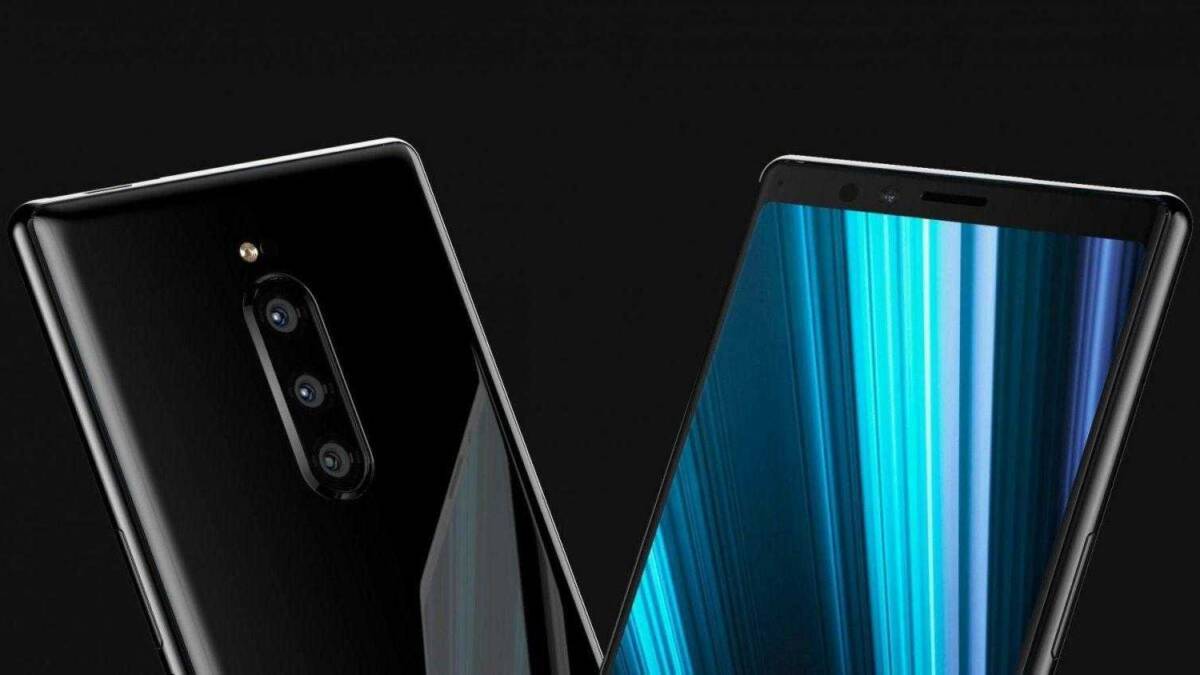 Задняя часть Sony Xperia XZ4 с тремя камерами