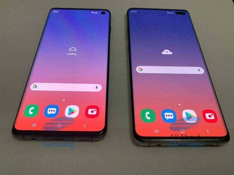 Утекли новые фотографии Samsung Galaxy S10 и S10+ 7 Два смартфона Samsung Galaxy S10 с интерфейсом Android