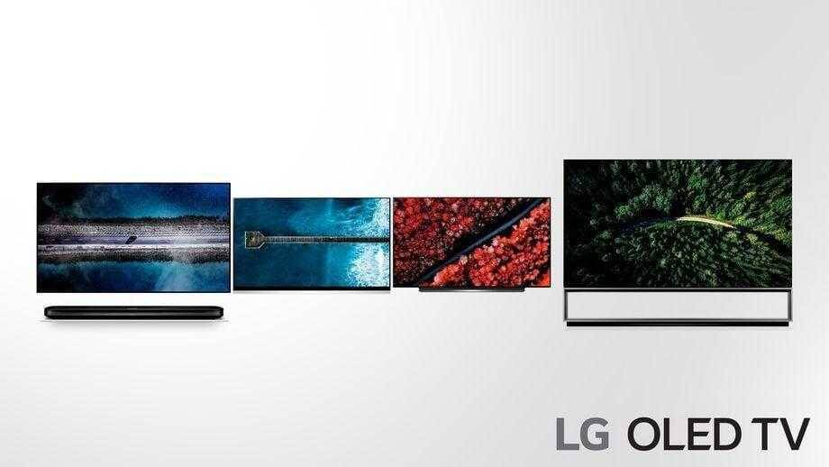 CES 2019. LG анонсировал линейку телевизоров 3 Изображение развернутого телевізора LG OLED TV с экраном и основанием